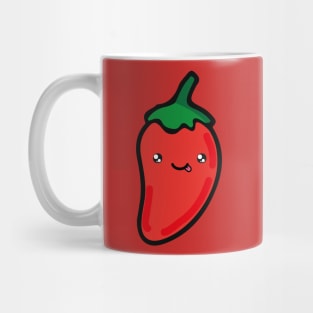 Adorable red chilli pepper kawaii Mexican spicy food cute hot sauce Mug